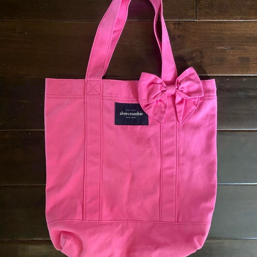 Abercrombie & Fitch Vibrant Pink Tote with Bow